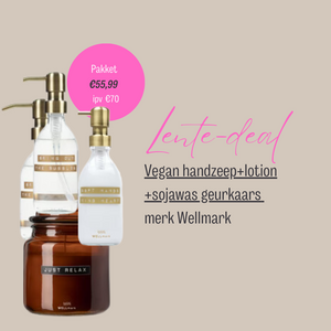 LENTEDEAL Vegan geurkaars+handzeep & lotion Wellmark